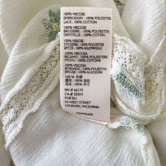 Free people Giving Kind Off Shoulder Embroidered Top Size XS‎ - Picture 7 of 8